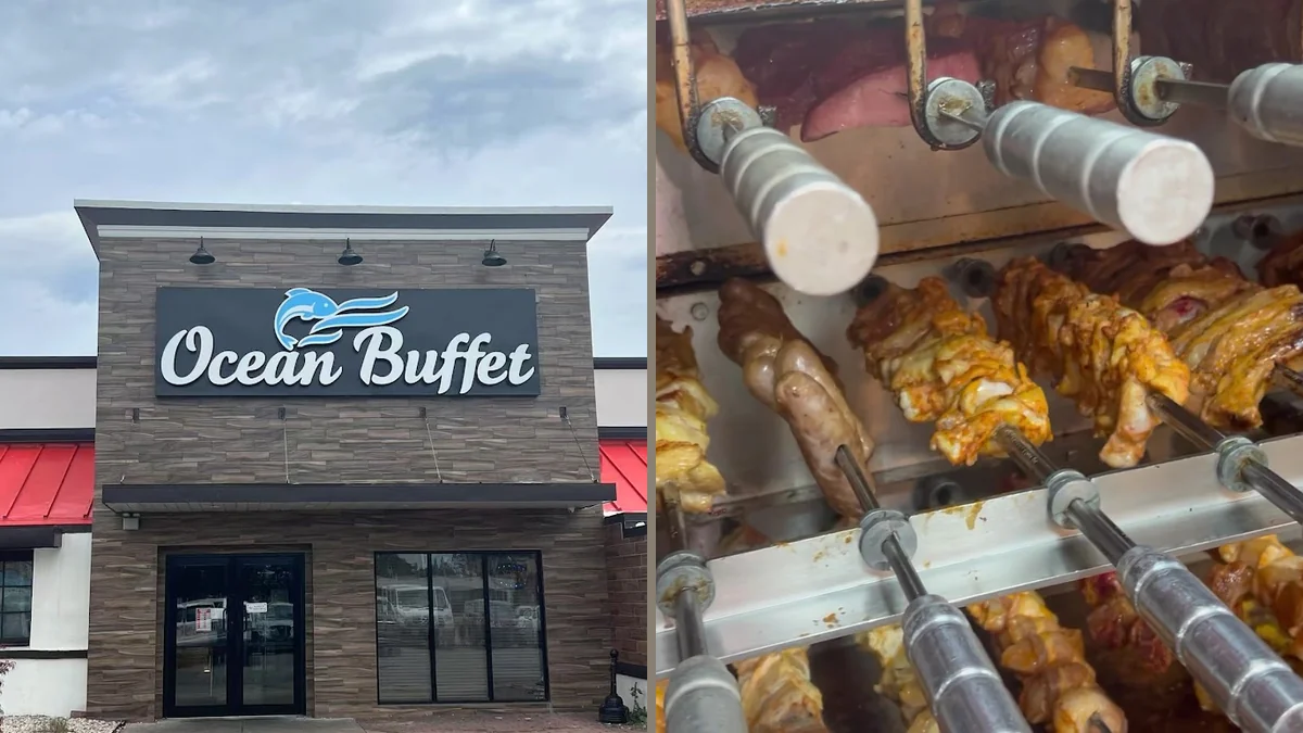 Counter service area beside the buffet line.