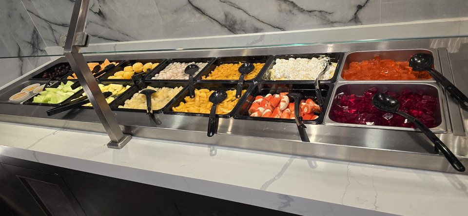 Counter service area beside the buffet line.