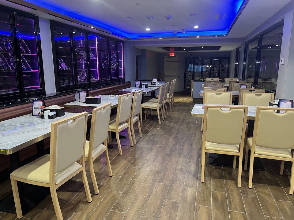 Casual restaurant seating near the dining area.